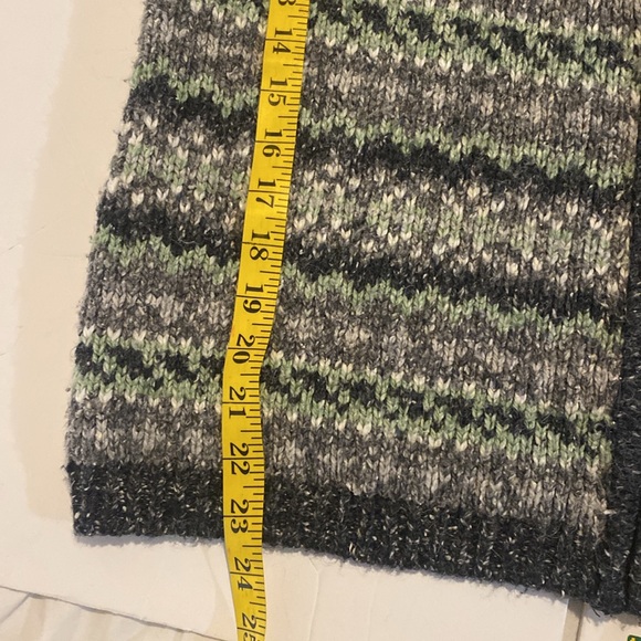 1980’s One on One vintage green grey and white wool blend cardigan - Picture 6 of 10